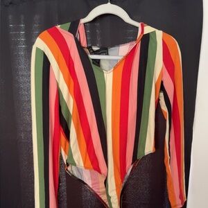 Colorful Striped Kids One Piece